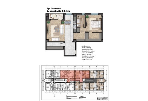 Apartament 2 Camere - 2B1